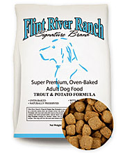 Flint River Ranch Premium Fish and Chips Trout and Sweet Potato Dog Food - Click to Enlarge