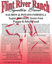 Flint River Ranch Premium Salmon and Potato Trout and Sweet Potato Dog Food - Click to Enlarge